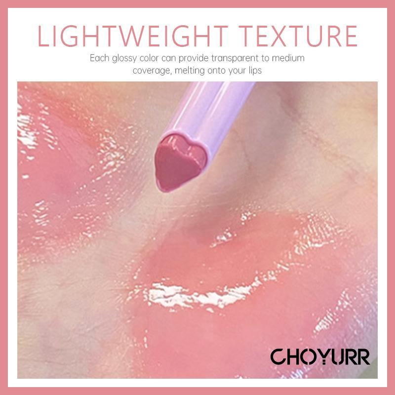 【COD】CAPPUVINI Lipstick Mirror Water GlossySuper Beauty Series Love Watery Collage Art Solid Lip Gloss -CH