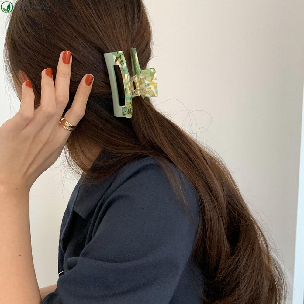 Needway Jepit Rambut Fashion Korea Besar Biru Hijau Kuning Pink Akrilik Vintage Barrettes