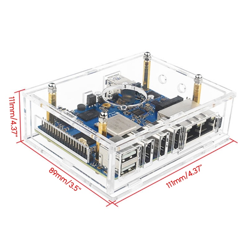 Case zzz-Untuk Orange Pi 5plus Shell- Akrilik Transparan-Kotak Untuk Orange Pi5 Plus Motherboard Cooling Fan Heatsink Pads