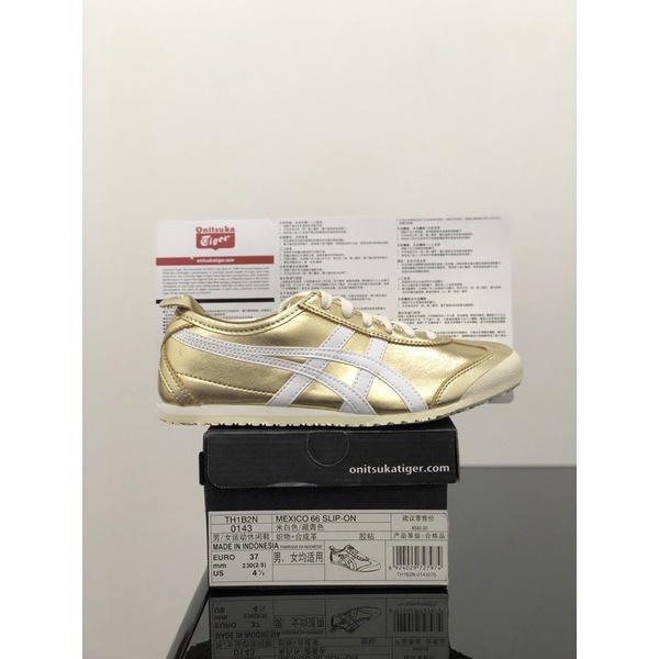 Sepatu Onitsuka Tiger Mexico 66 Gold White Free Paperbag