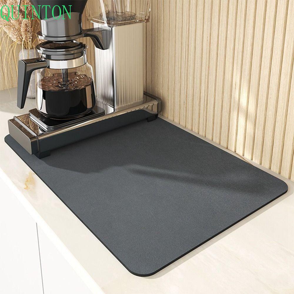 Quinton Drain Pad Super Absorbent Solid Color Heat Insulation Pad Cuci Meja Dapur Gratis Untuk Keset Kamar Mandi Alas Pengeringan Cepat Kering