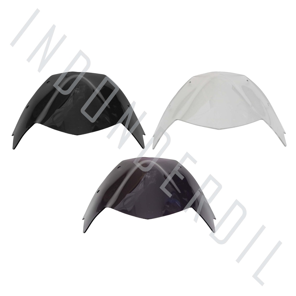 Visor Satria FU New 2013 2014 2015 Windshield Winsil Winshild Wind Shield Sil Shild Hitam Bening Ribben Riben Smoke