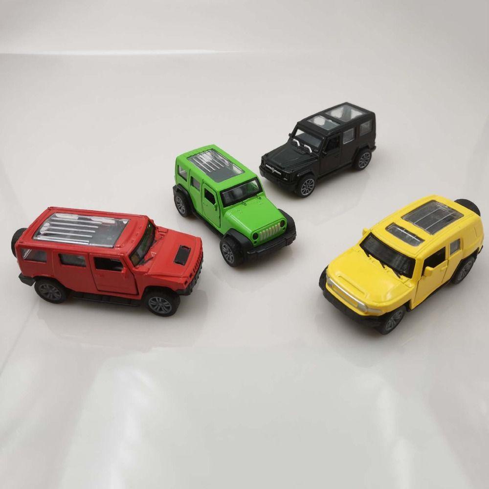 Lanfy Simulasi Off-road Model Kendaraan Indah Retro Koleksi Mobil Mainan Edukasi Model Mainan Anak Kendaraan Dekorasi Kue Model Mobil Mainan