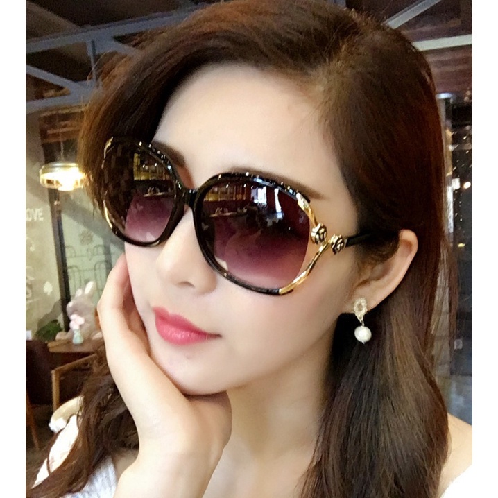 BIMA Kacamata Hitam Motif Flower Di Bingkai Women Sunglasses New Import Kacamata Fashion