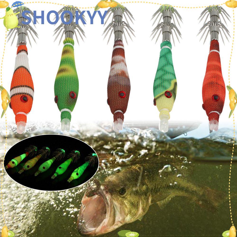 Chookyy 5Pcs /Pack Squid Hooks Hot Sale Angling Perlengkapan Micro Mengambang Soft Lure Jig