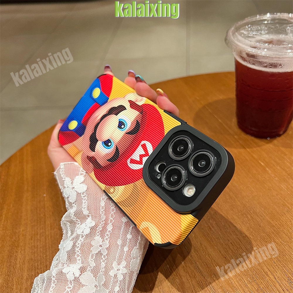 IPHONE Casing Kulit Super Mario Untuk Iphone11 12 13 14 Pro Max14 Plus Xs Max X XR 7 8 Plus Sarung Belakang Lembut