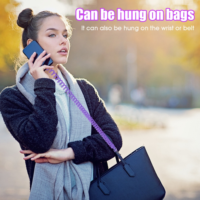 Tali Pegas Elastis Spiral Yang Dapat Ditarik/Lanyard Kunci Serbaguna Kreatif Dapat Digunakan Kembali Pencuri Anti-Hilang Keamanan Peregangan Ponsel Gantungan Kunci