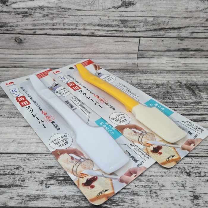 silicone buttercream curved spatula / jar scraper / spatula selai /spatula silicone