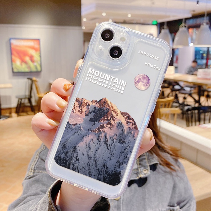 Casing Gunung Salju Untuk Samsung A11 EU A12 A13 A14 A10 A10S A20 A21 A22 A23 A20S A30 A02 A03 A50 A51 A52 A53 A54 A31 A32 A33 A34 A04 A73 A72 A71 S10 Akrilik Space TPU Penutup Belakang