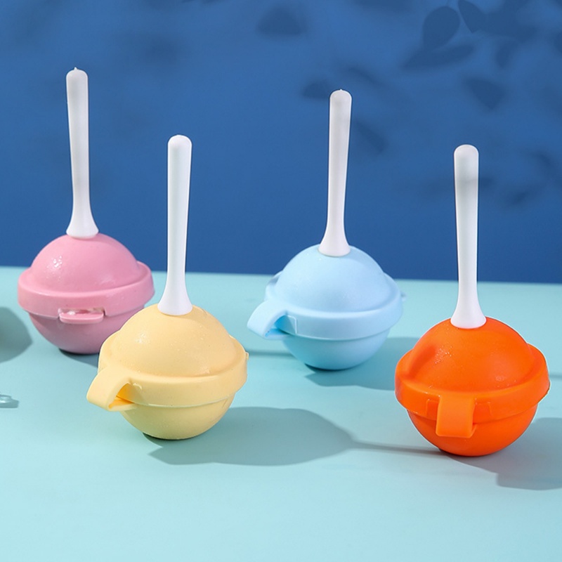 [Fitur] Musim Panas Jus Batu Cetak Pembekuan Mudah-demoulding Ice Ball DIY Cup Popsicle Sphere DIY Kotak Dengan Tongkat Warna-Warni Lolipop Es Hoki Cetakan
