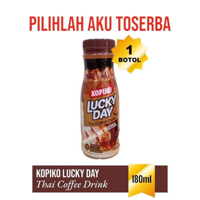 KOPIKO LUCKY DAY Thai Coffee Drink 180 ml - ( HARGA SATUAN )