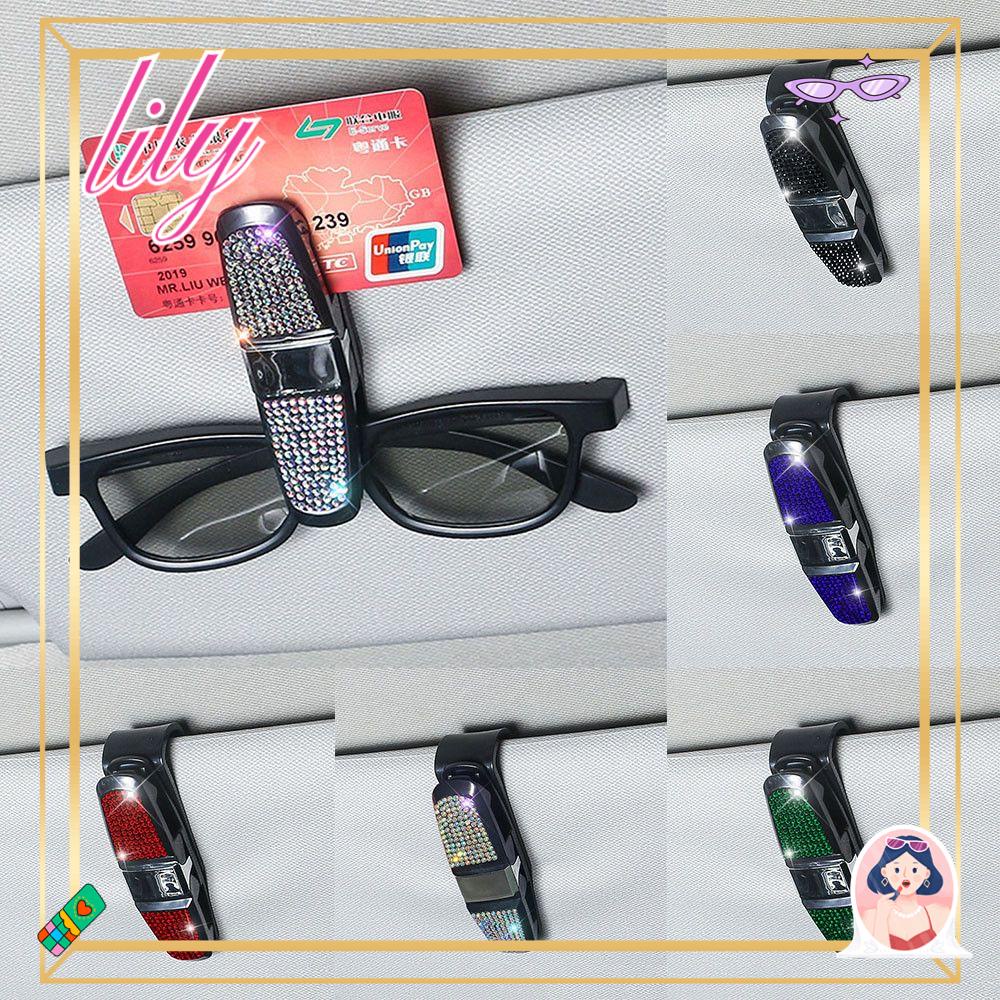 Lily Auto Sun Visor Portable 7warna Penahan Kartu Tiket Interior Mobil