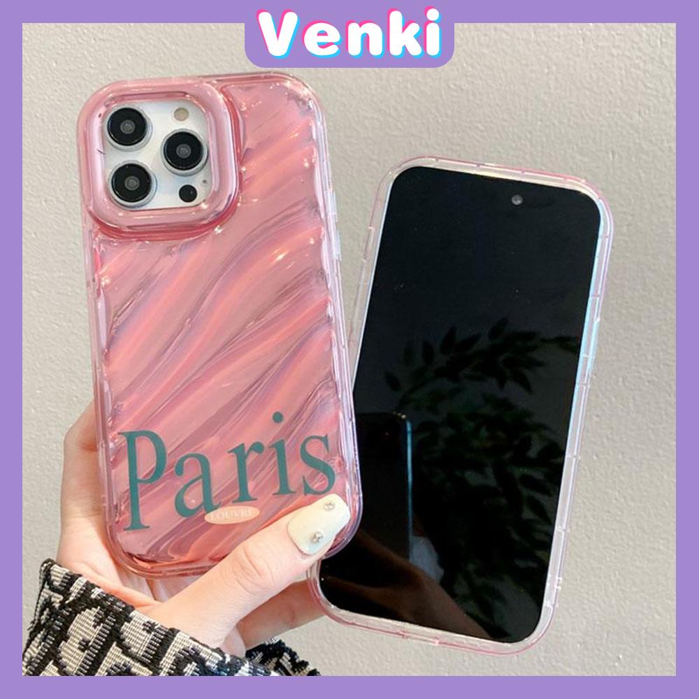 Venki - Untuk Iphone11 iPhone Case Laser Reflektif Transparan Casing Ponsel TPU Lembut Shockproof Airbag Telepon Alfabet Inggris Sederhana Kompatibel Dengan Iphone14 13 Pro Max 12 Pro Max7