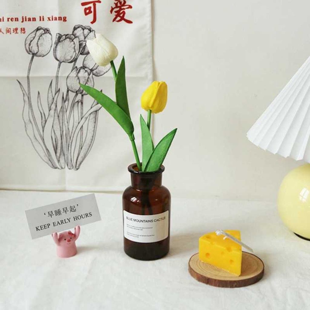 Vas Bunga Botol Kaca Minimalis Aesthetic Bottle Vases Flower Pot