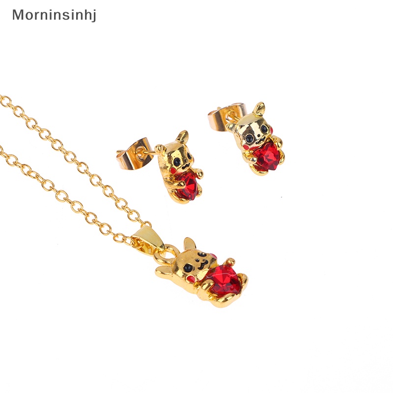 Mornin Kreatif Golden Anime Cinta Batu Putih Kalung Kartun Aksesoris Lucu id