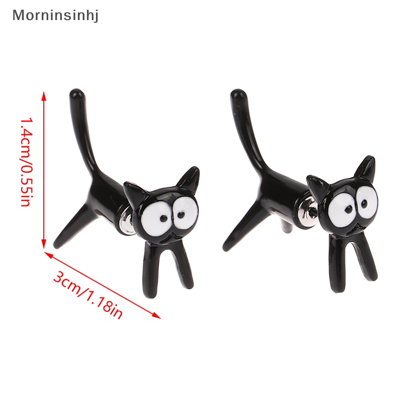 Mornin 1pasang Anting Kepribadian Kucing Hitam Kecil Lucu Untuk Wanita Lucu Kartun Kitty Anting Hewan Tren Gadis Pesta Perhiasan Hadiah id