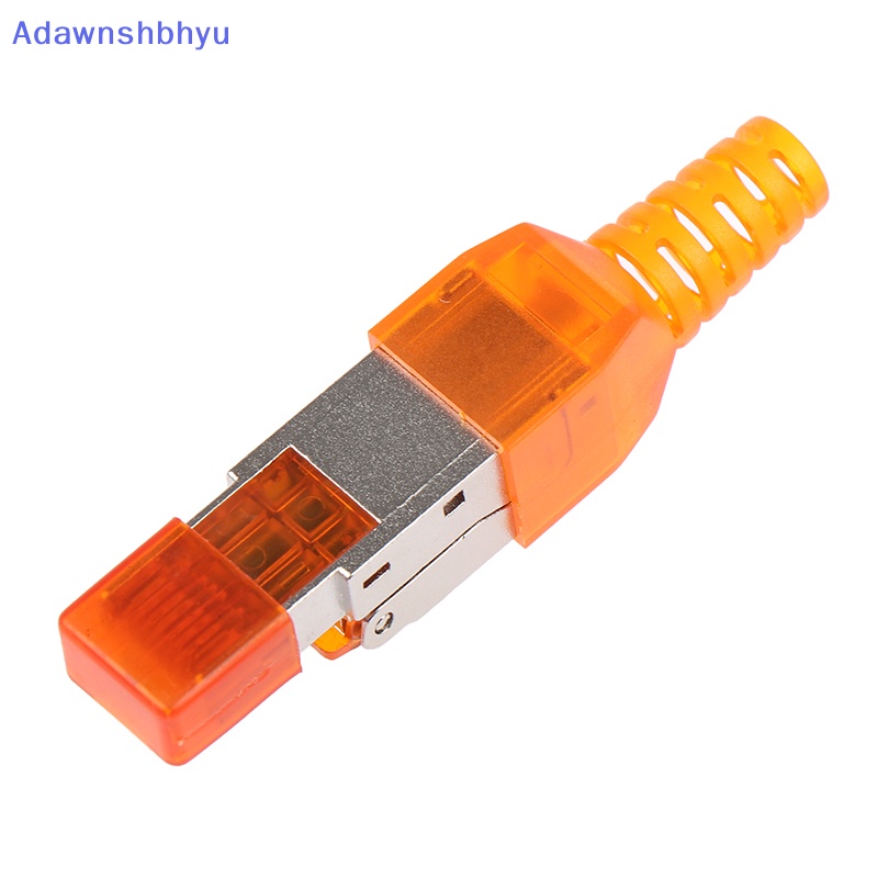 Konektor Adapter Eterna Adhyu Cat6A Rj45 Tanpa Alat Crimping Terlindung Kepala Kristal ID