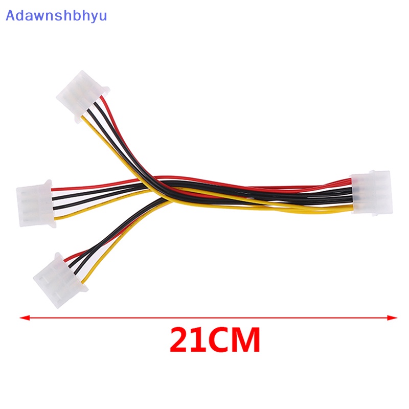 Adhyu 4pin IDE 1-ke-3 Molex IDE Female Power Supply Splitter Exentsion Adapter Kabel ID