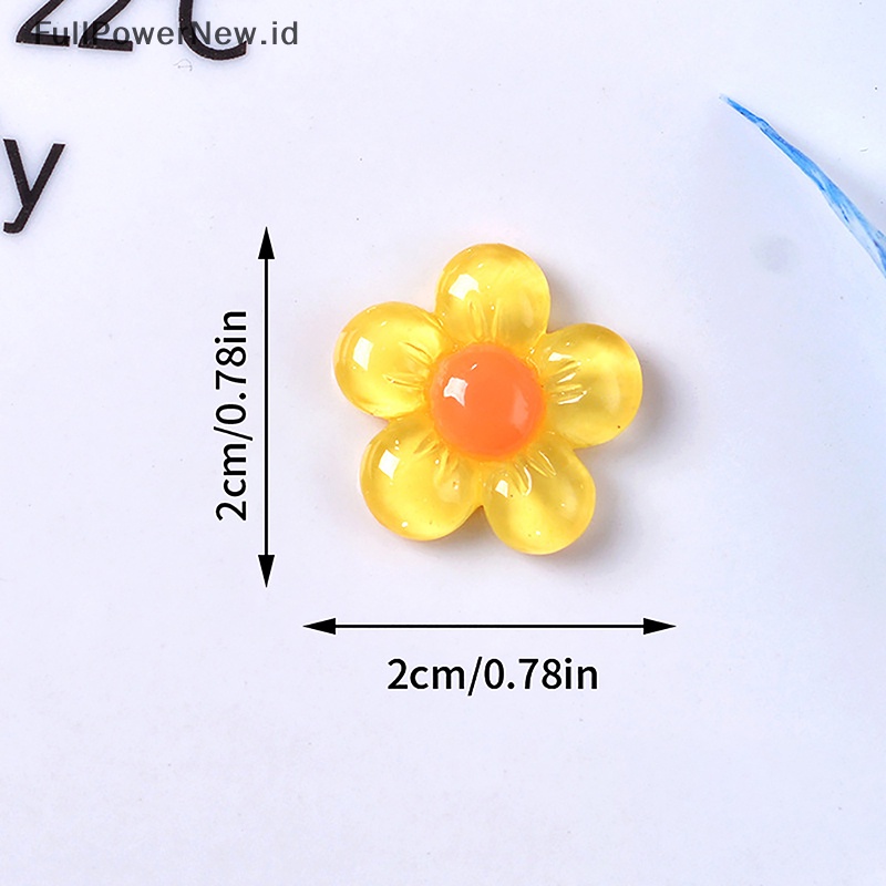 Power 20Pcs Cabochons Bunga Resin Flatback Untuk Liontin Scrapbooking Kerajinan ID