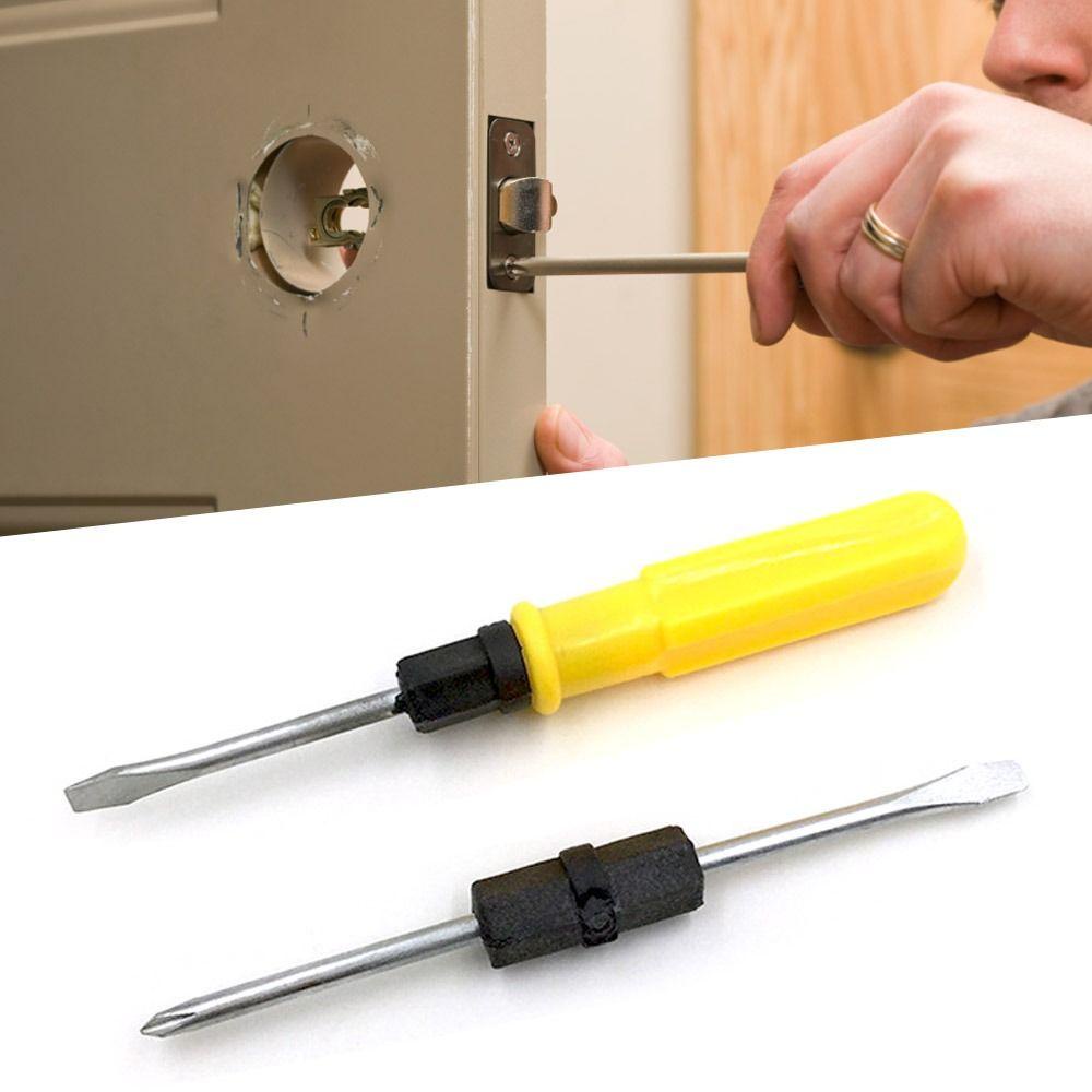 Populer Obeng Tujuan Ganda Portable Kuning Hand Tool Cross Screwdriver Untuk Pengerjaan Kayu
