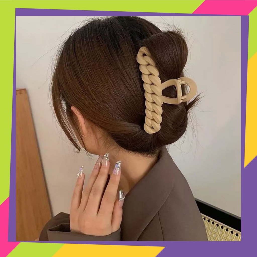 5076 / Paket usaha jepit rambut salon Korea model twist lebar 11cm isi 12pcs ( 1lusin )