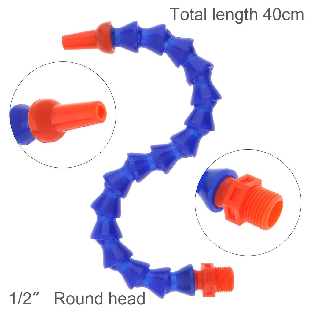 Tabung Pendingin Minyak Air Fleksibel Bahan Plastik Dengan Kepala Rata/Nozzle Kepala Bulat Untuk Mesin CNC/Milling/Mesin Bubut