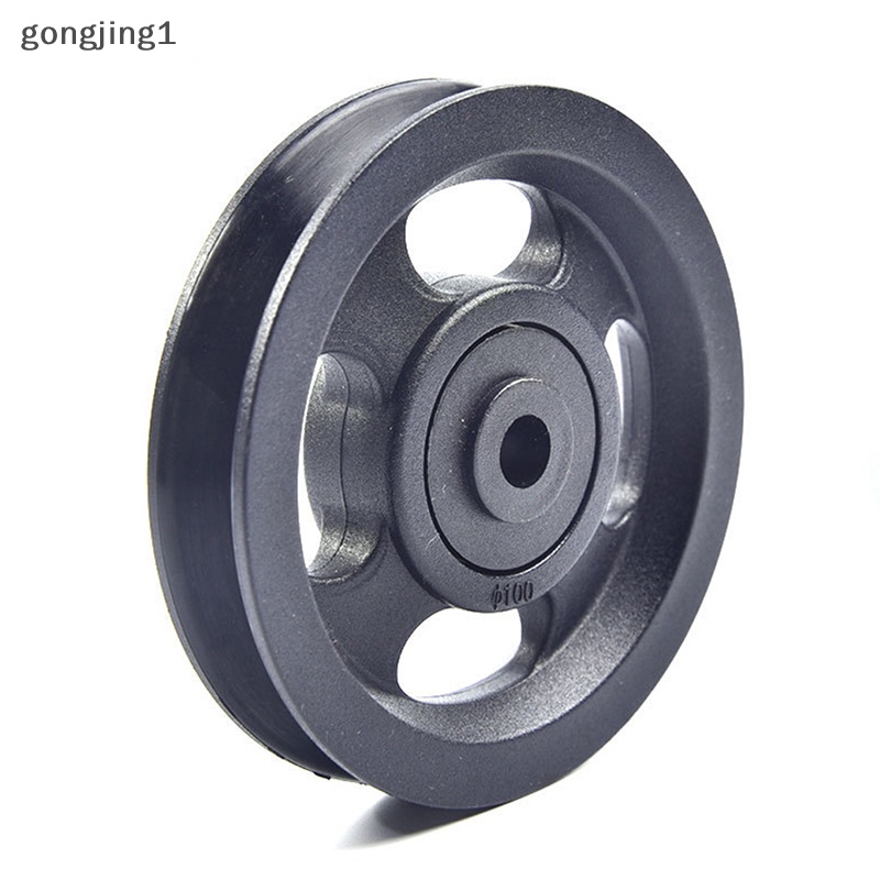 Ggg 1Pc 100mm Bahan Abs Hitam Bantalan Pulley Roda Kabel Peralatan Gym Peralatan Bagian Wearproof ID