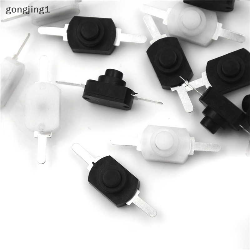 Ggg 10Pcs 12*8MM DC 1A Hitam Saklar Tombol Tekan On Off Mini Untuk Torch Elektrik ID