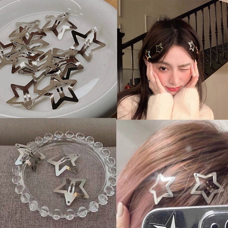 10Pcs/Set Candy Color Star Hair Clip Fashion Girls Bangs Clip Hair Accessories