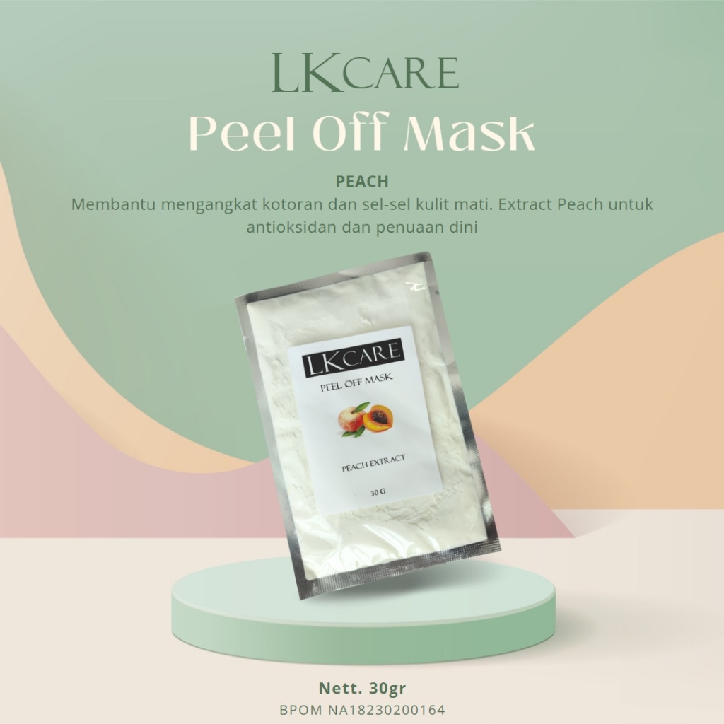 LKCare Peel Off Mask 30gr BPOM by Membuat wajah Lebih Halus dan Cerah sebagai anti Oksidan dan Anti Penuaan Dini