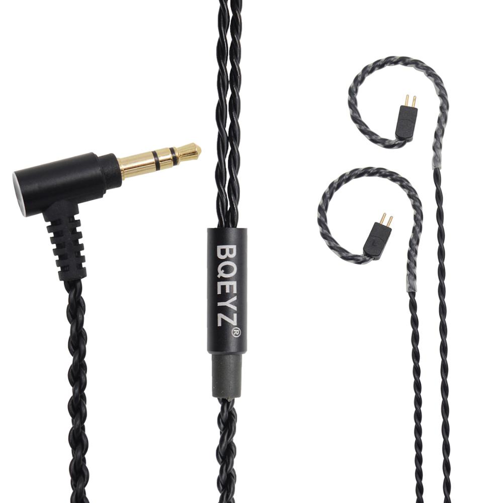 Bqeyz C1 DIY Earphone Upgrade Kabel In Ear 0.78mm 2pin Konektor 3.5mm Glod Plug Kawat Yang Dapat Dilepas Untuk Hybrid IEM KZ TRN