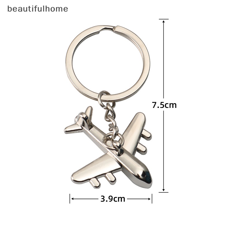 {beautifulhome} Kreatif Retro 3D Pesawat Logam Gantungan Kunci Liontin Keyring Key Chain Jewelry.