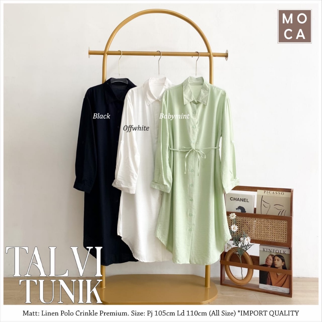 Talvi Tunik ORI MOCA | Ld105 Linen Polo Crinkle Premium