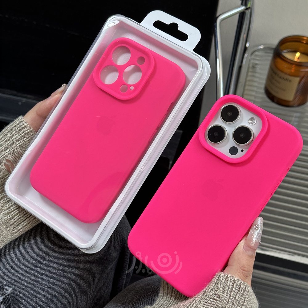 IPHONE Casing Ponsel Silikon Cair Untuk Iphone11 12 13 14 Pro Max14 Plus Case Full Cover Shockproof Soft Casing Penutup Belakang