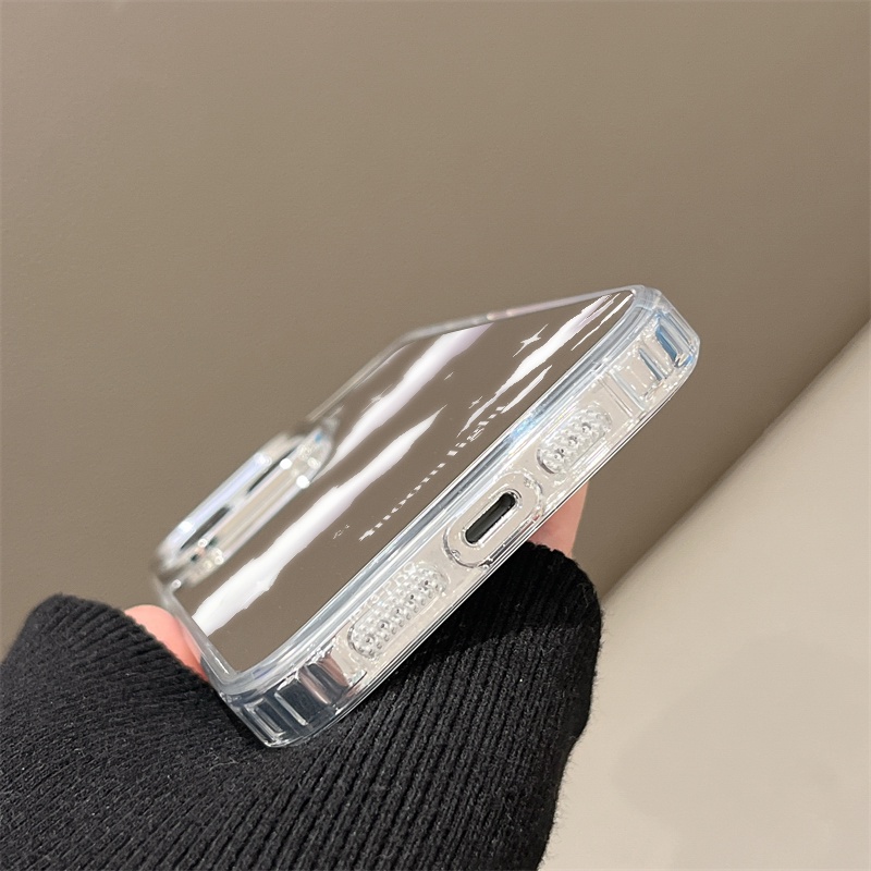 IPHONE Dreamy Star Cloud Mirror Phone Case Kompatibel Untuk Iphone11 12 13 14 12Pro 13Pro 14Pro Pro Max XR X XS Max Electroplating Tombol Perlindungan Mirror Cover