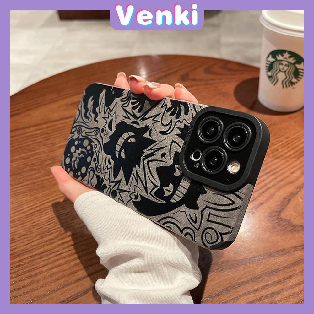 VENKI - Untuk iPhone 11 Case Kulit Murid Suede Case Lembut Tahan Guncangan Ponsel Case Perlindungan Kamera Anime Klasik Goblin Kompatibel dengan iPhone 14 13 Pro max 12 Pro max xr xs 7 8Plus