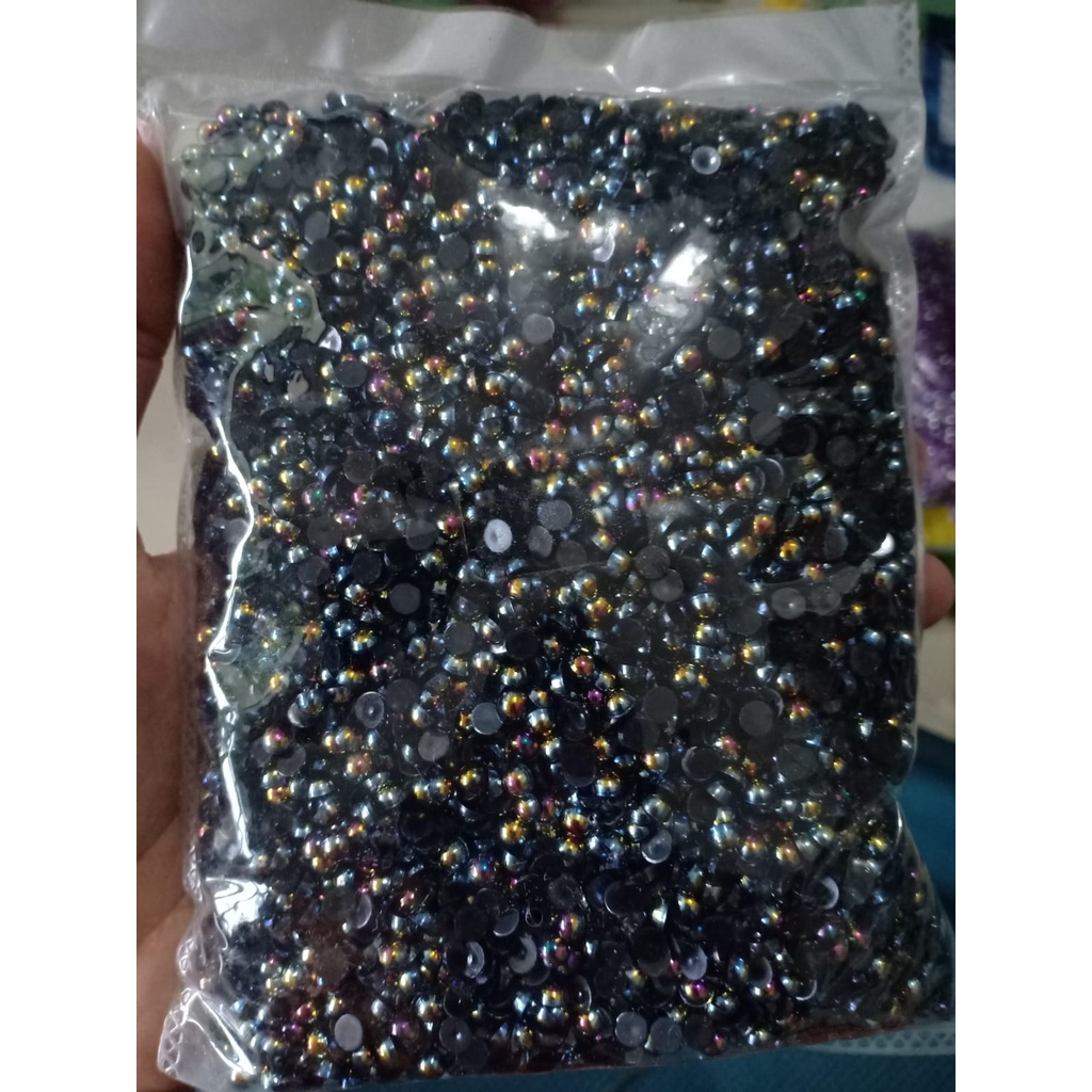 Mutiara Belah 3mm per 250pcs, Half Pearl, Henna, Nail