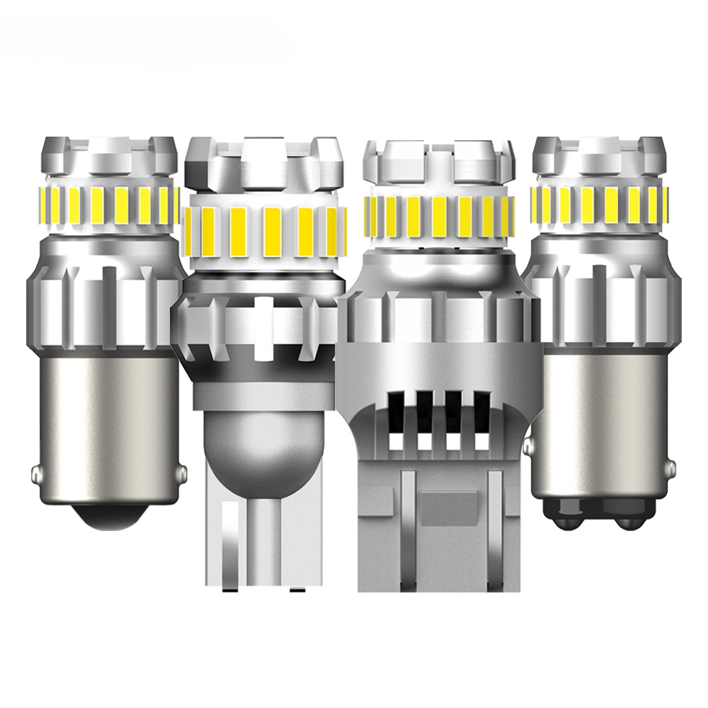 2pcs BA15S LED T15 W16W P21W 1156 7443 WY21W Lampu LED 1157bay15d P21 5W Bohlam Parkir Otomatis DRL Rem Ekor Lampu Mundur