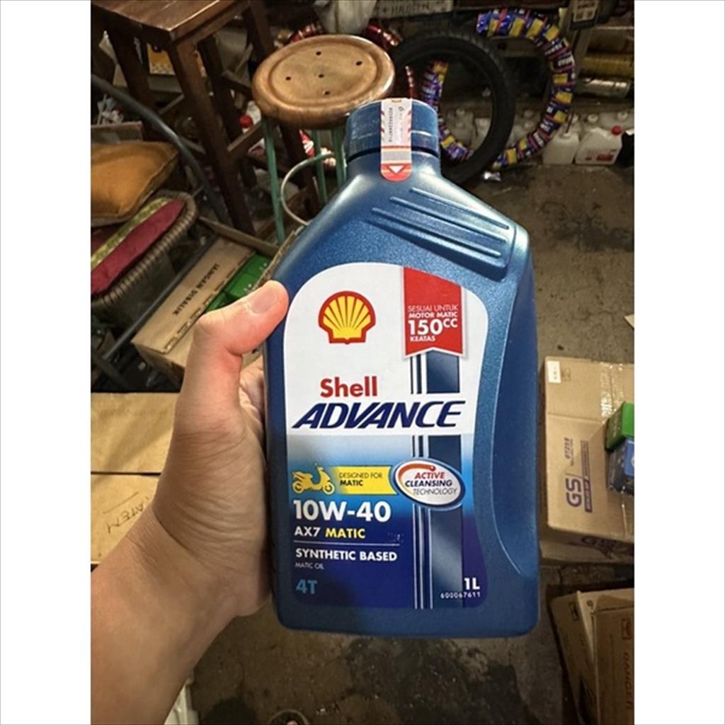 1 Liter shell AX7 matic 10w-40 synthetic based 1000cc oli shell ax7 scooter 1000ml shell ax7 scootic