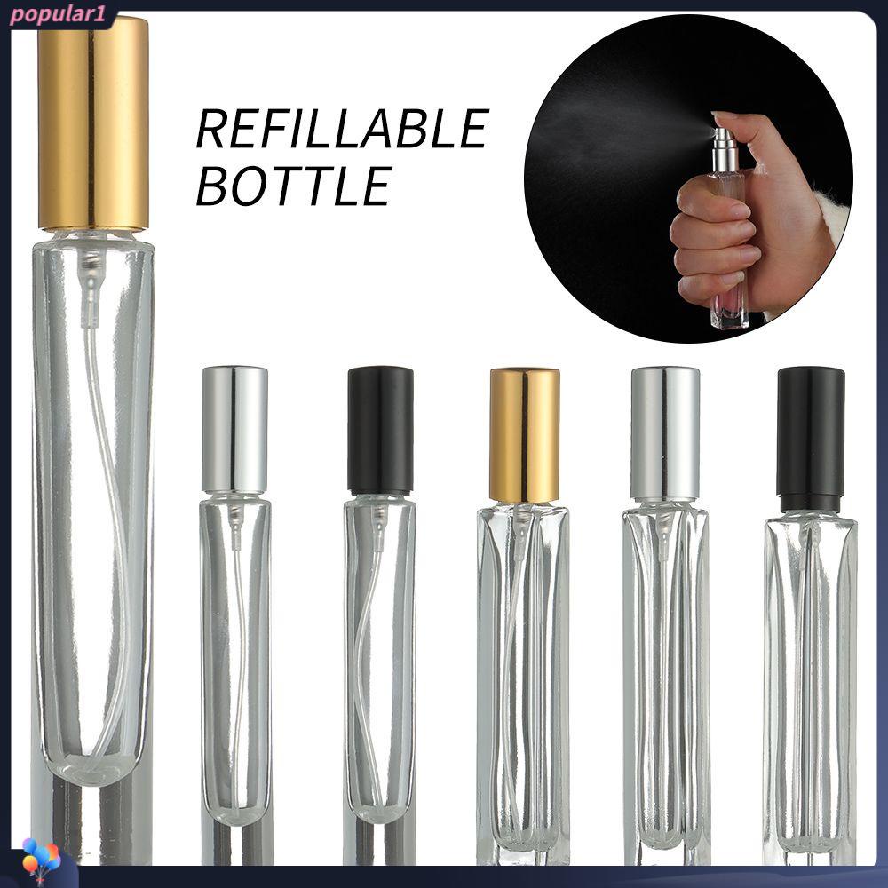 POPULAR Populer 10ML Parfum Atomizer Portable Pewangi Travel Spray Pump Botol Isi Ulang Bening Dispenser Parfum Kecil