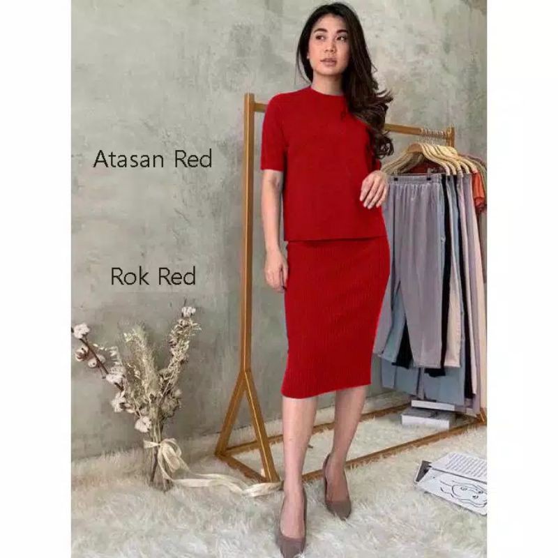 (B102, R70) knit formal dress ( rok dan atasan dijual terpisah ) bisa dijadikan set dress