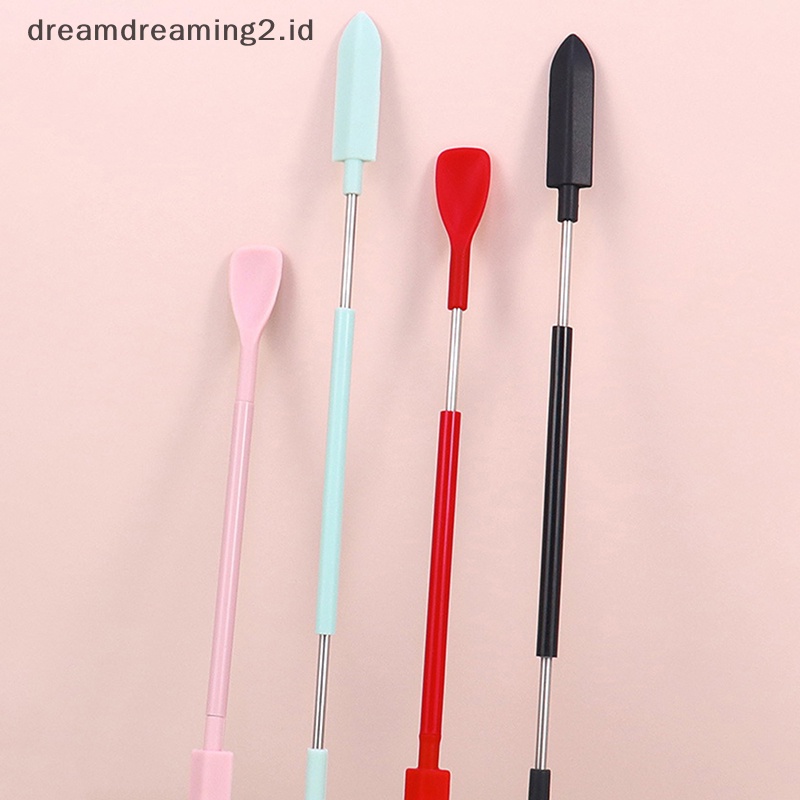 (drea) 1pcs Silikon Double Head Scraper Krim Kosmetik Scraper Set Alat Makeup //