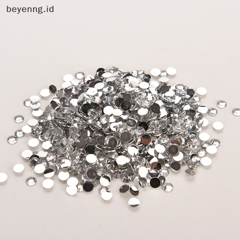 Beyen Banyak 1000Pcs Berlian Imitasi Segi Flatback Kristal Manik-Manik Bulat Nail Art DIY 4mm New ID