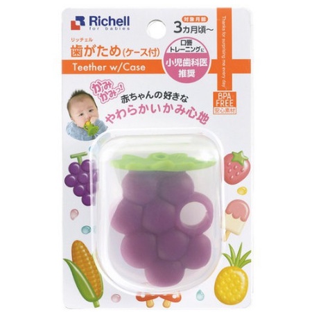 Richell Teether Grape W/Case - 422028