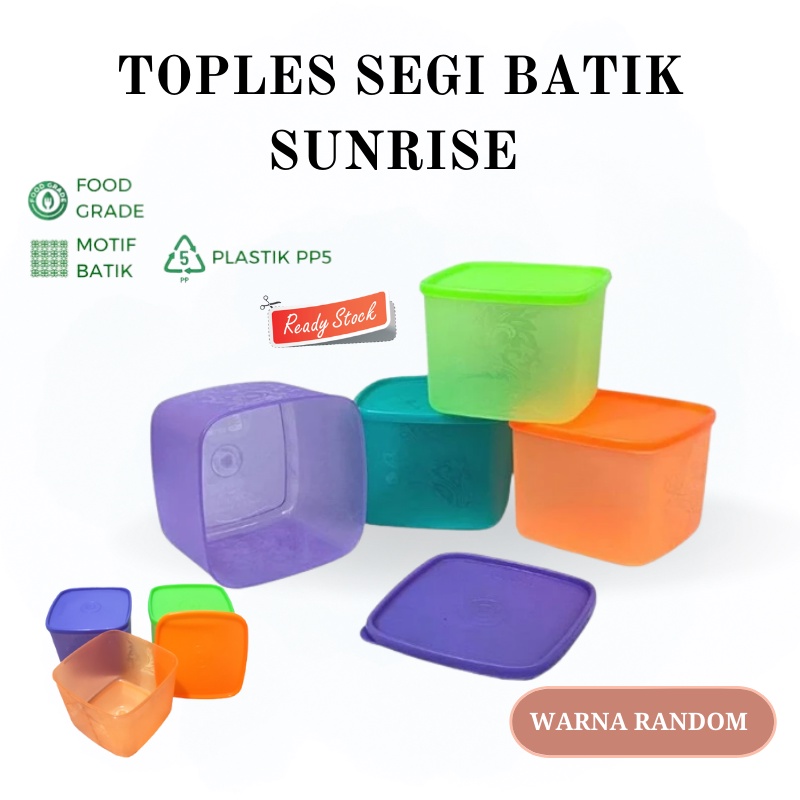 GOS - B214 - Toples Persegi - Toples Motif - Toples Kue - Toples Makanan