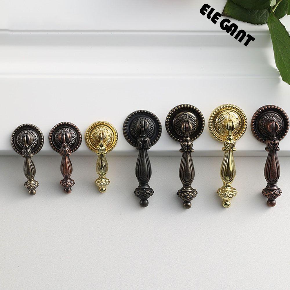 【 ELEGANT 】 Handle Laci Zinc Alloy Retro Antik Gagang Pintu Knob Lemari Gagang Lemari Eropa