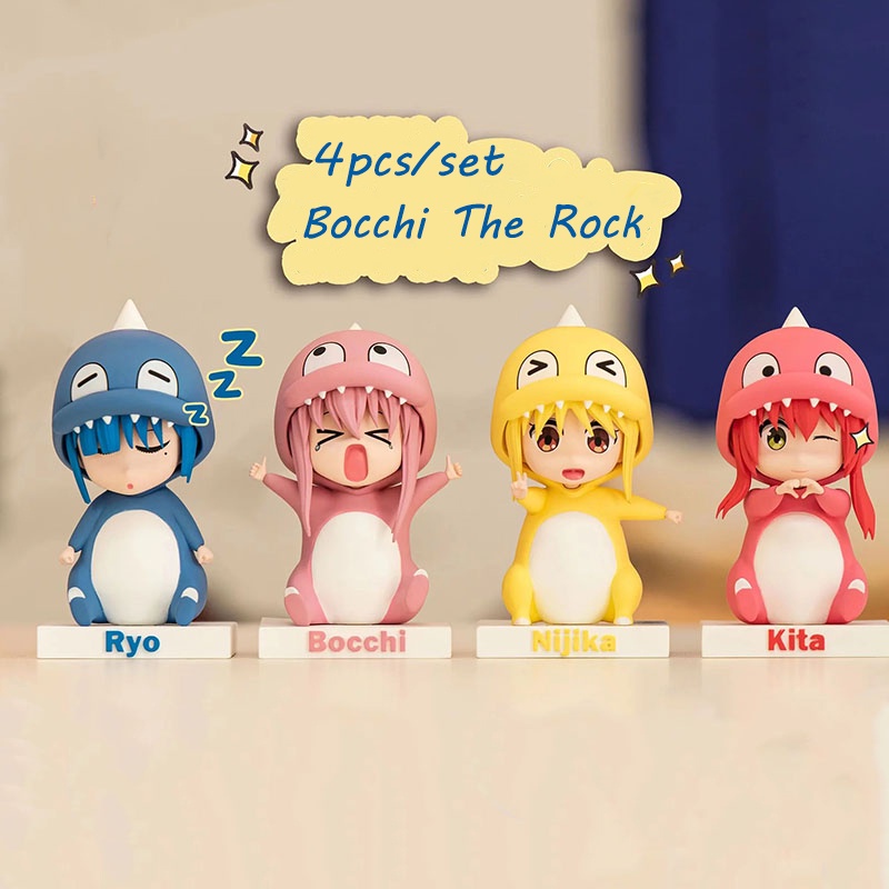 5pcs /set BOCCHI THE ROCK 11cm Kawaii Piyama Gotoh Hitori Figure Anime Girl Figurine Hiasan Desktop