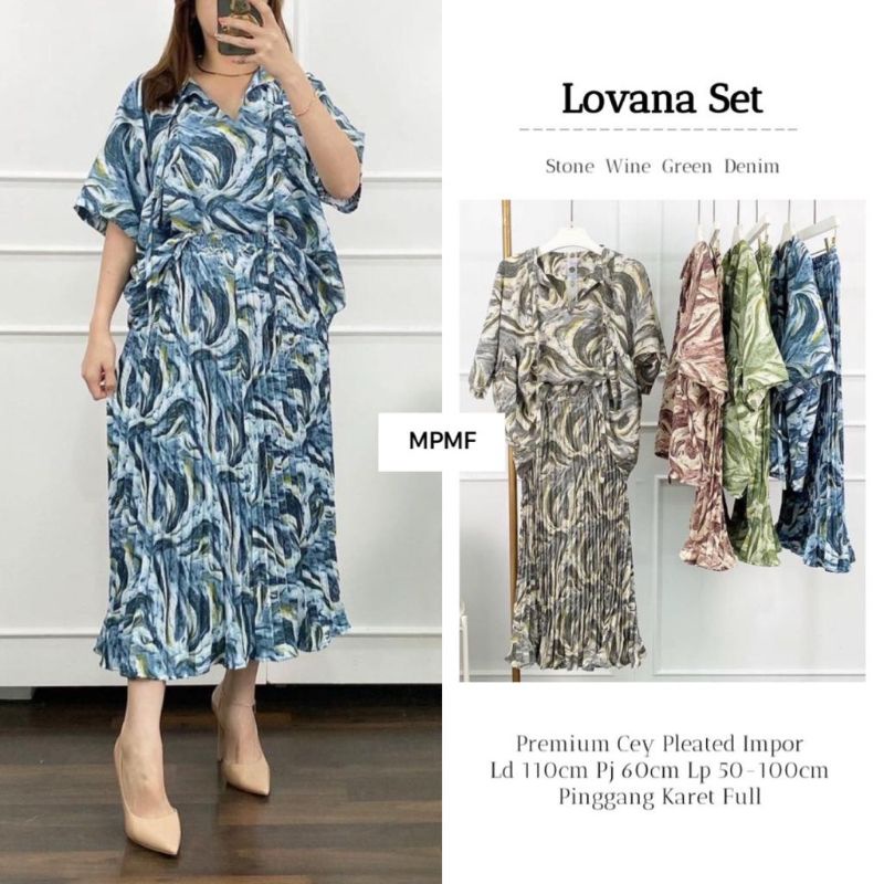 LOVANA SET ORI MPMF | Ld110 Premium Cery Pleated Impor