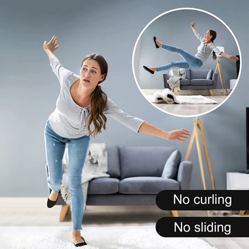 Karpet Anti Curling Non-slip PU Washable Carpet Sticker / Multi-purpose Self-Adhesive dua sisi No Trace Floor Mat Paster / Reusable Fixed Pad karpet lantai rumah alat kamar mandi