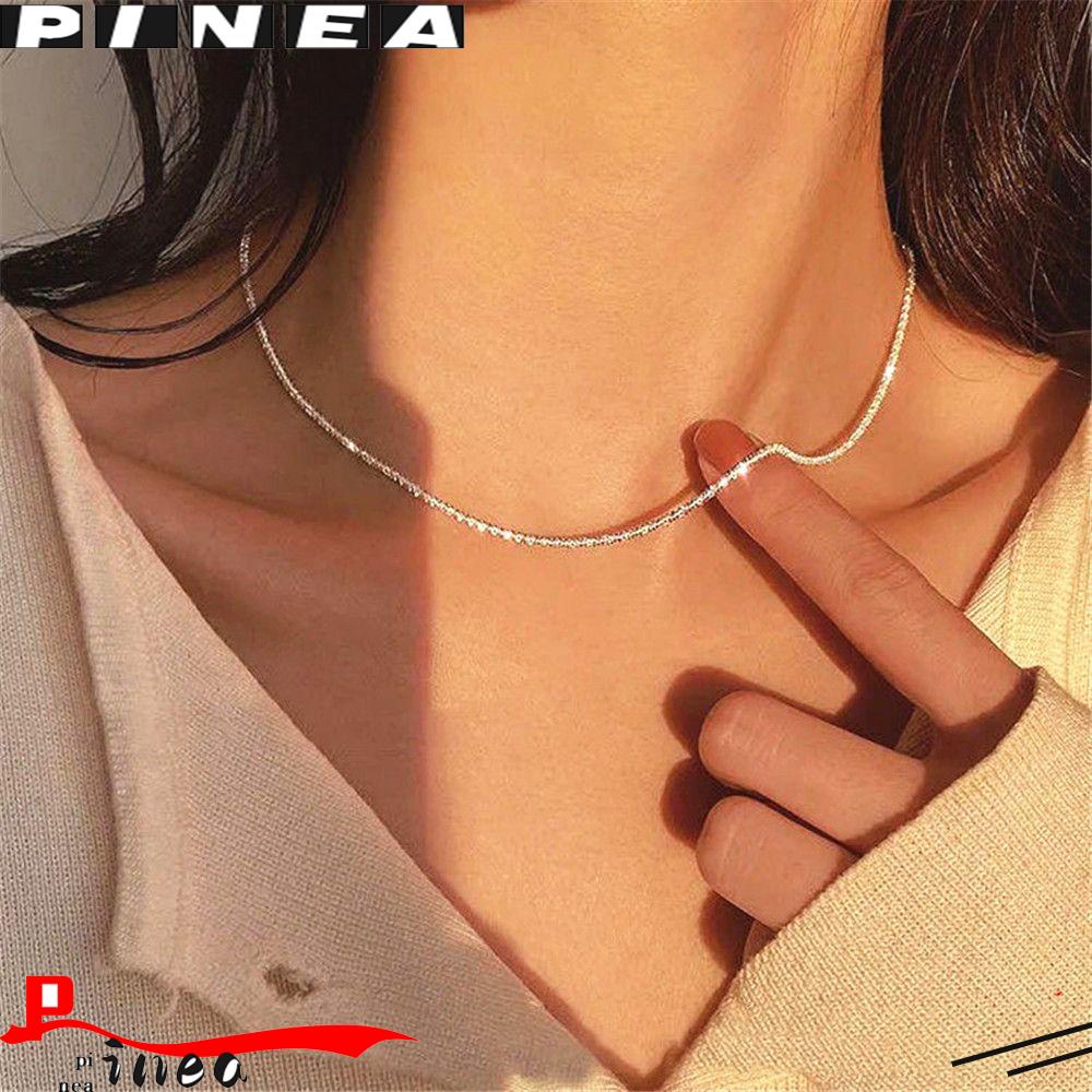 PINEAPPLE Sparkling Choker Wanita Gelang Tren Rantai Klavikula